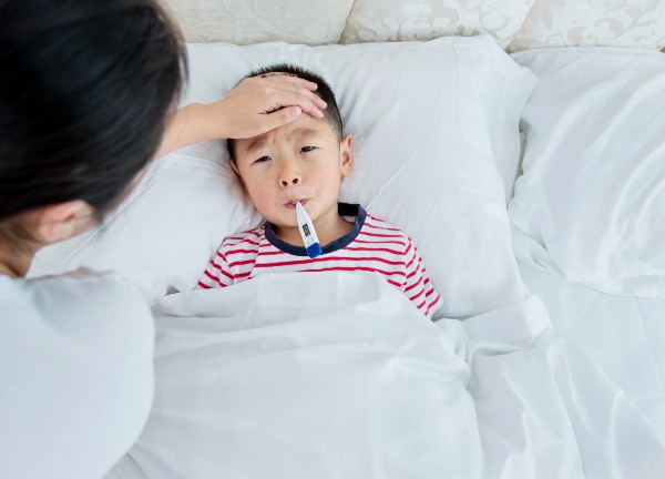 child with fever